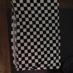 CHECKERED (black & white) Tube Top